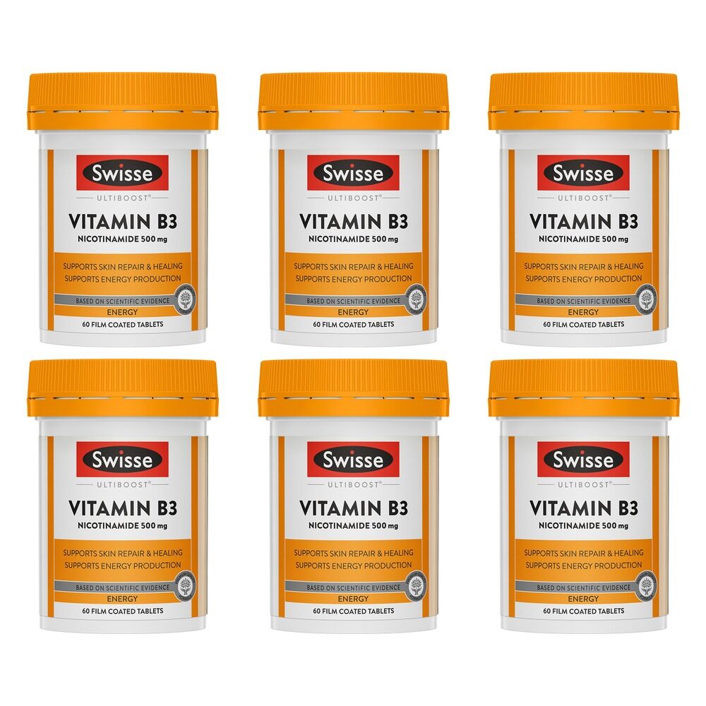 Swisse Ultiboost Vitamin B3 60 Tablets Pack of 6