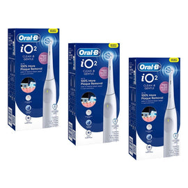 Oral-B iO2 Clean & Gentle Rechargeable Toothbrush White Pack of 3