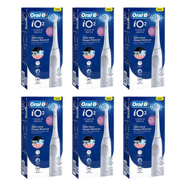Oral-B iO2 Clean & Gentle Rechargeable Toothbrush White Pack of 6
