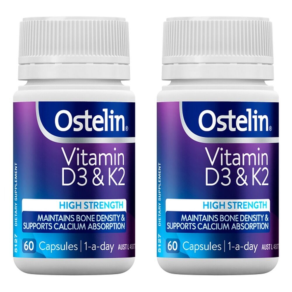 Ostelin Vitamin D3 & K2 60 Capsules Pack of 2
