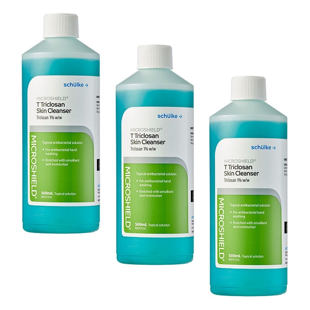 Microshield T Triclosan Skin Cleanser 500mL Pack of 3