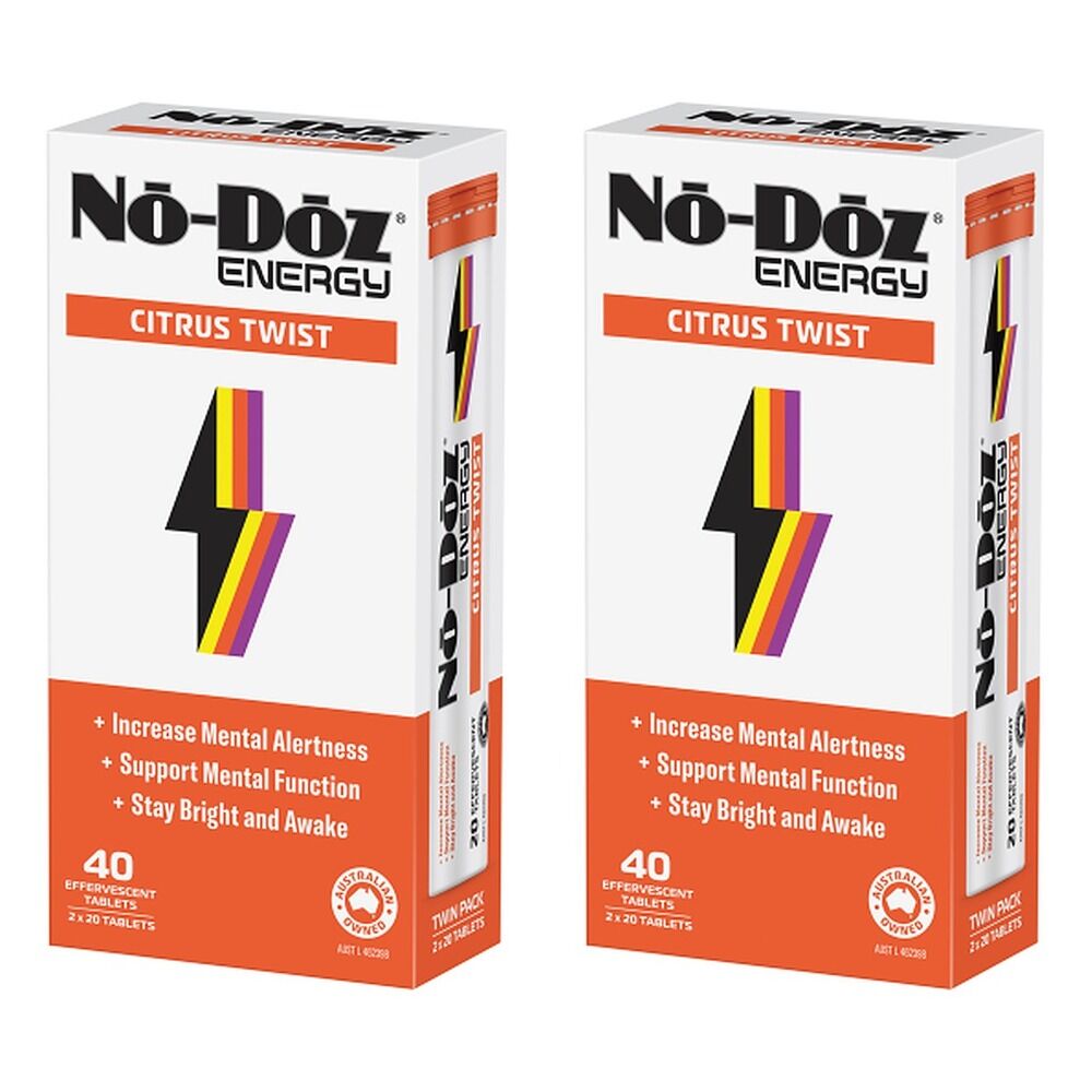 No-Doz Energy Citrus Twist Effervescent Tablets Pack of 2
