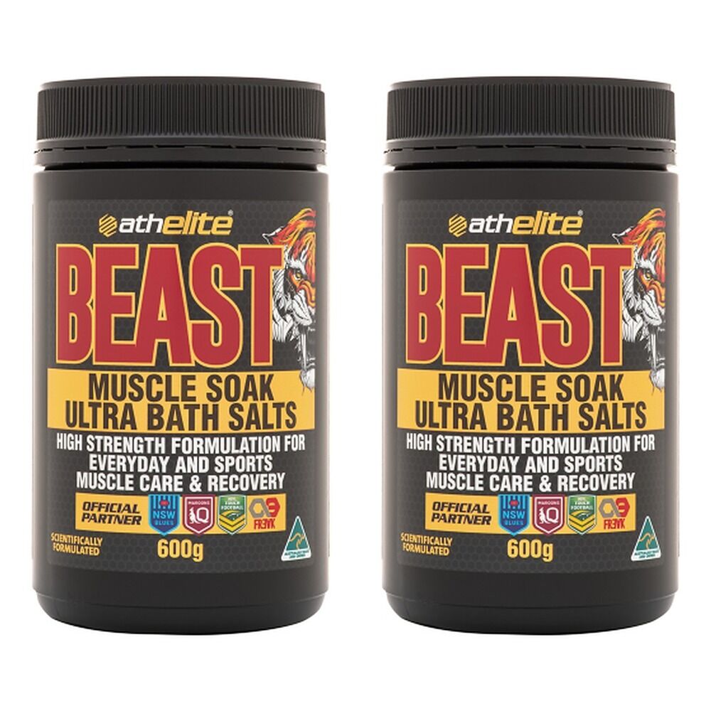 Athelite Beast Muscle Soak Ultra Bath Salts 600g Pack of 2