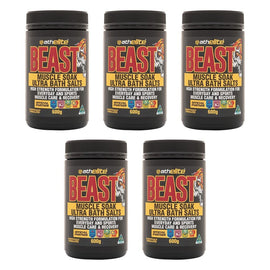 Athelite Beast Muscle Soak Ultra Bath Salts 600g Pack of 5