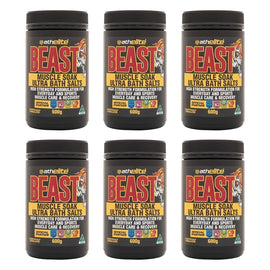 Athelite Beast Muscle Soak Ultra Bath Salts 600g Pack of 6