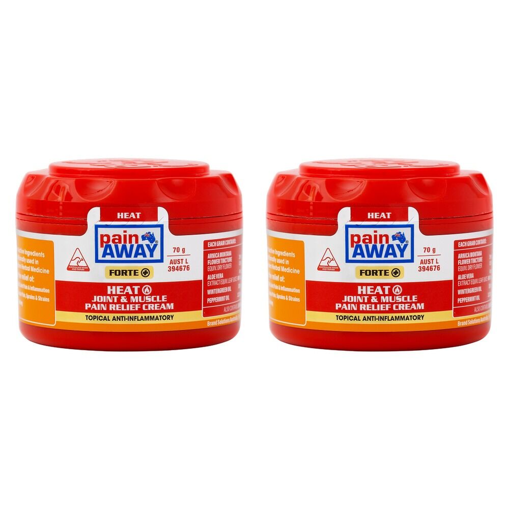 Pain Away Heat Joint & Muscle Pain Relief Cream 70g Pack of 2