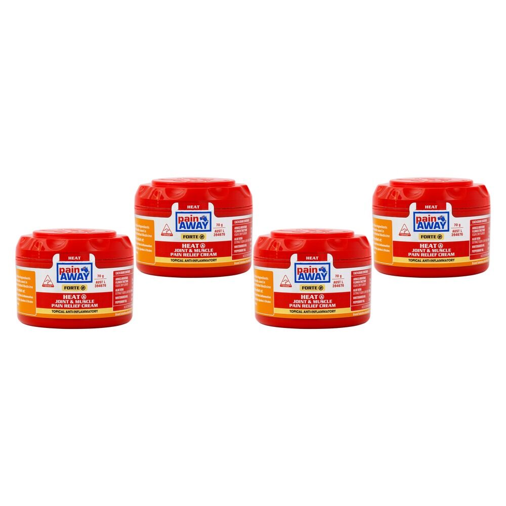 Pain Away Heat Joint & Muscle Pain Relief Cream 70g Pack of 4