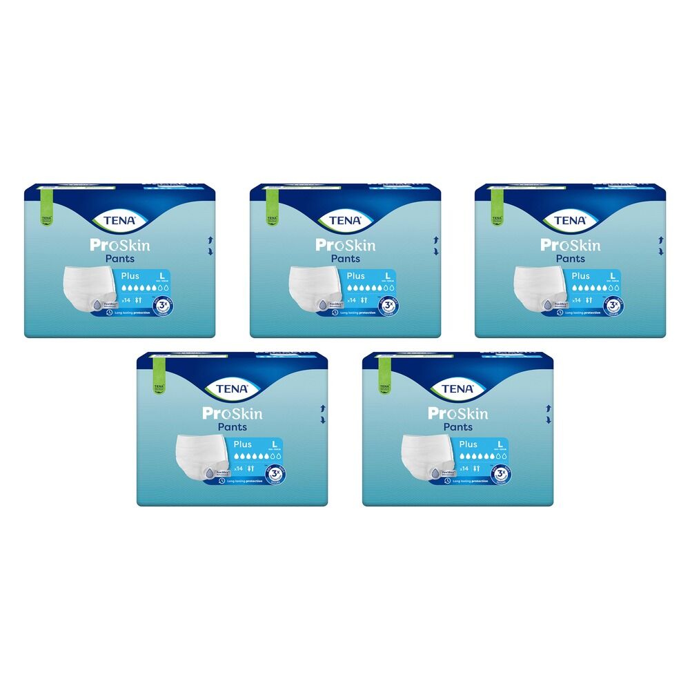 Tena Pants ProSkin Plus Large 14 Pack x 4 Bundle of 5