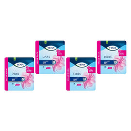 Tena InstaDry Extra Long Length Pads 18 Pack x 3 Bundle of 4