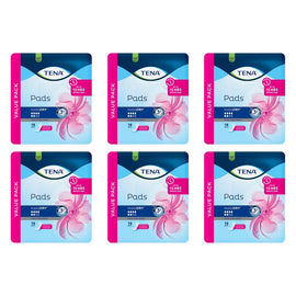 Tena InstaDry Extra Long Length Pads 18 Pack x 3 Bundle of 6