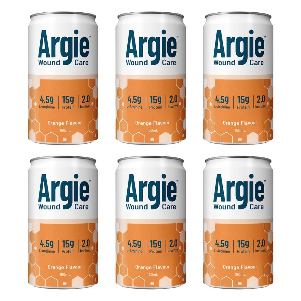 Argie Arginine Orange 150ml Can x 12 Bundle of 6