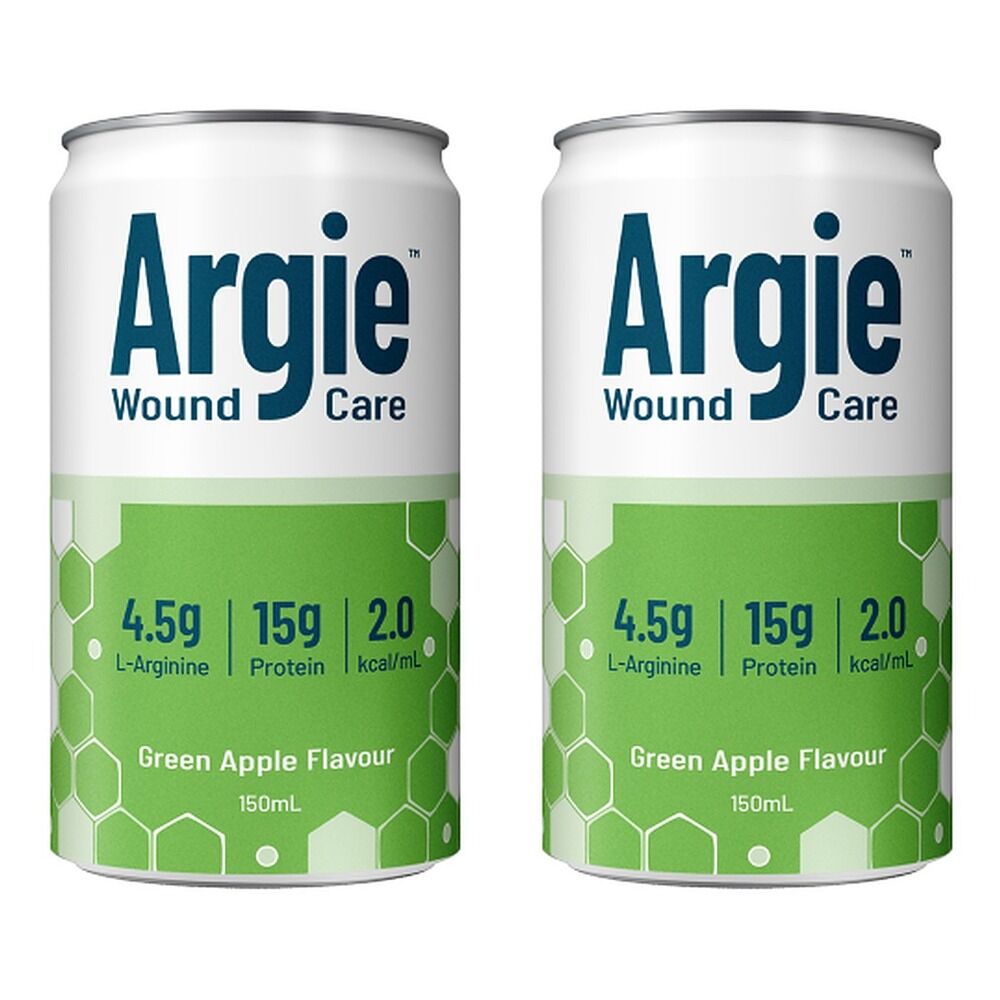 Argie Arginine Green Apple 150ml Can x 12 Bundle of 2