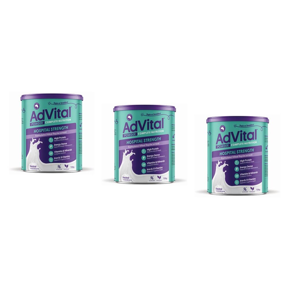 Advital Hospital Neutral 728g Can Pack of 3