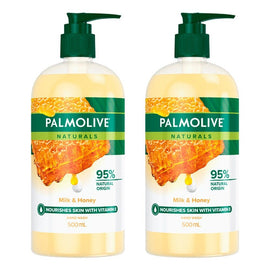 Palmolive Liquid Soap Milk & Honey Pump 500mL x 3 Bundle of 2