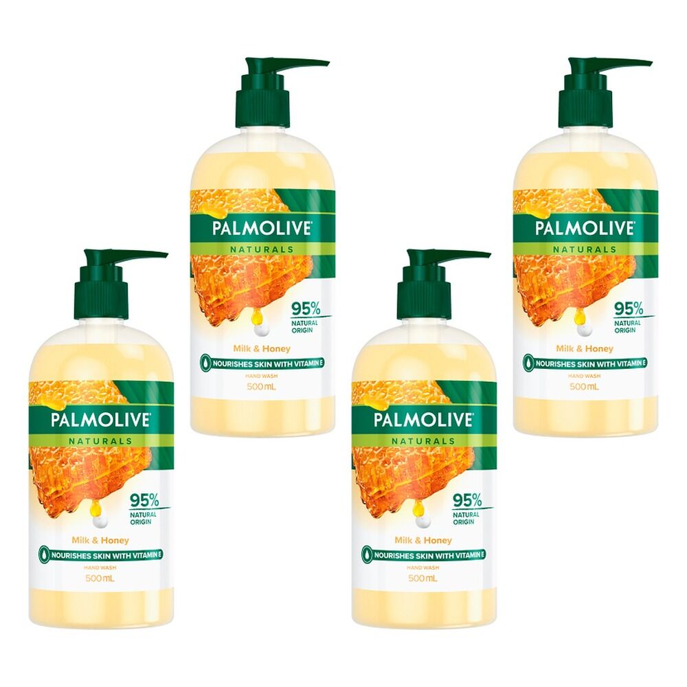 Palmolive Liquid Soap Milk & Honey Pump 500mL x 3 Bundle of 4