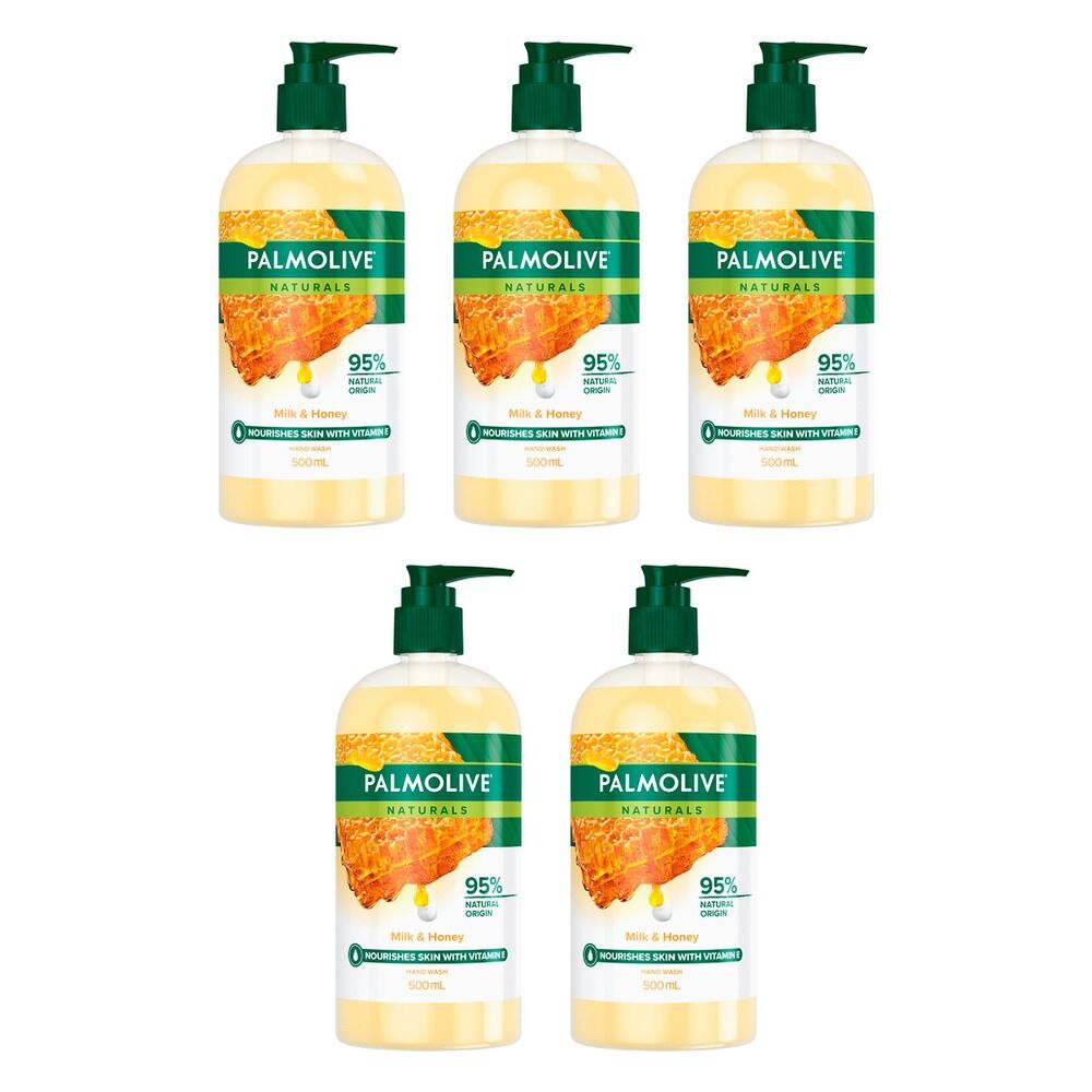 Palmolive Liquid Soap Milk & Honey Pump 500mL x 3 Bundle of 5