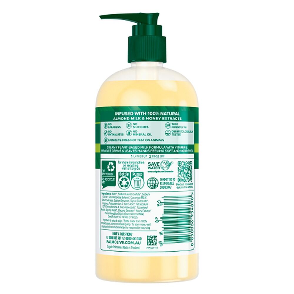 Palmolive Liquid Soap Milk & Honey Pump 500mL x 3