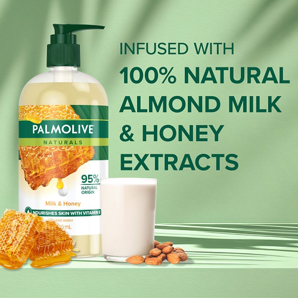 Palmolive Liquid Soap Milk & Honey Pump 500mL x 3