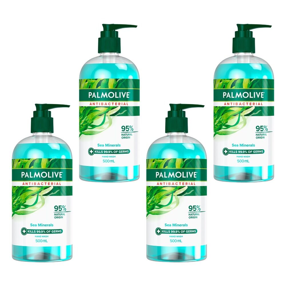 Palmolive Liquid Soap Sea Minerals Pump 500mL x 3 Bundle of 4