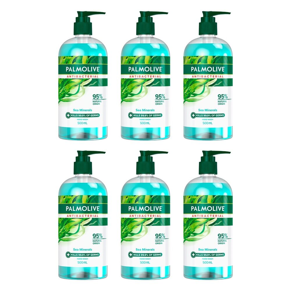 Palmolive Liquid Soap Sea Minerals Pump 500mL x 3 Bundle of 6