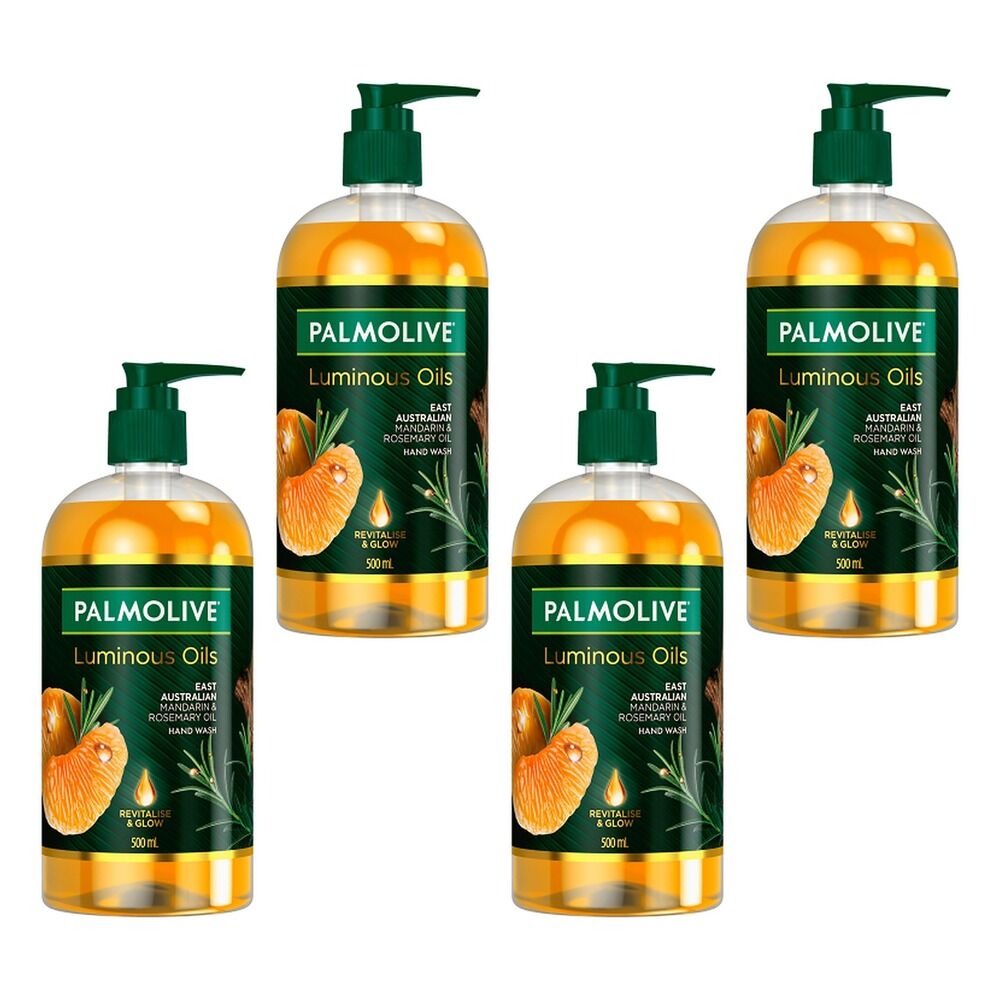 Palmolive Liquid Hand Wash Luminous Oils Mandarin 500mL x 3 Bundle of 4
