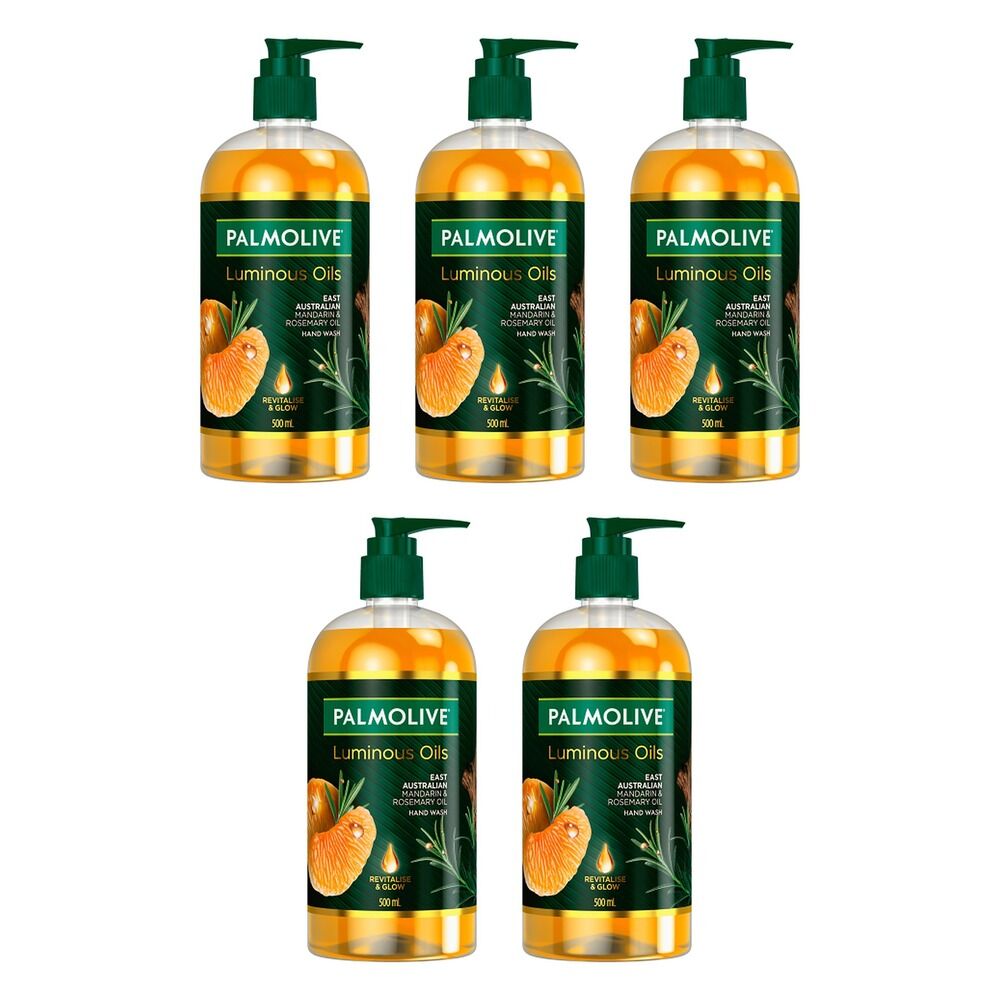 Palmolive Liquid Hand Wash Luminous Oils Mandarin 500mL x 3 Bundle of 5