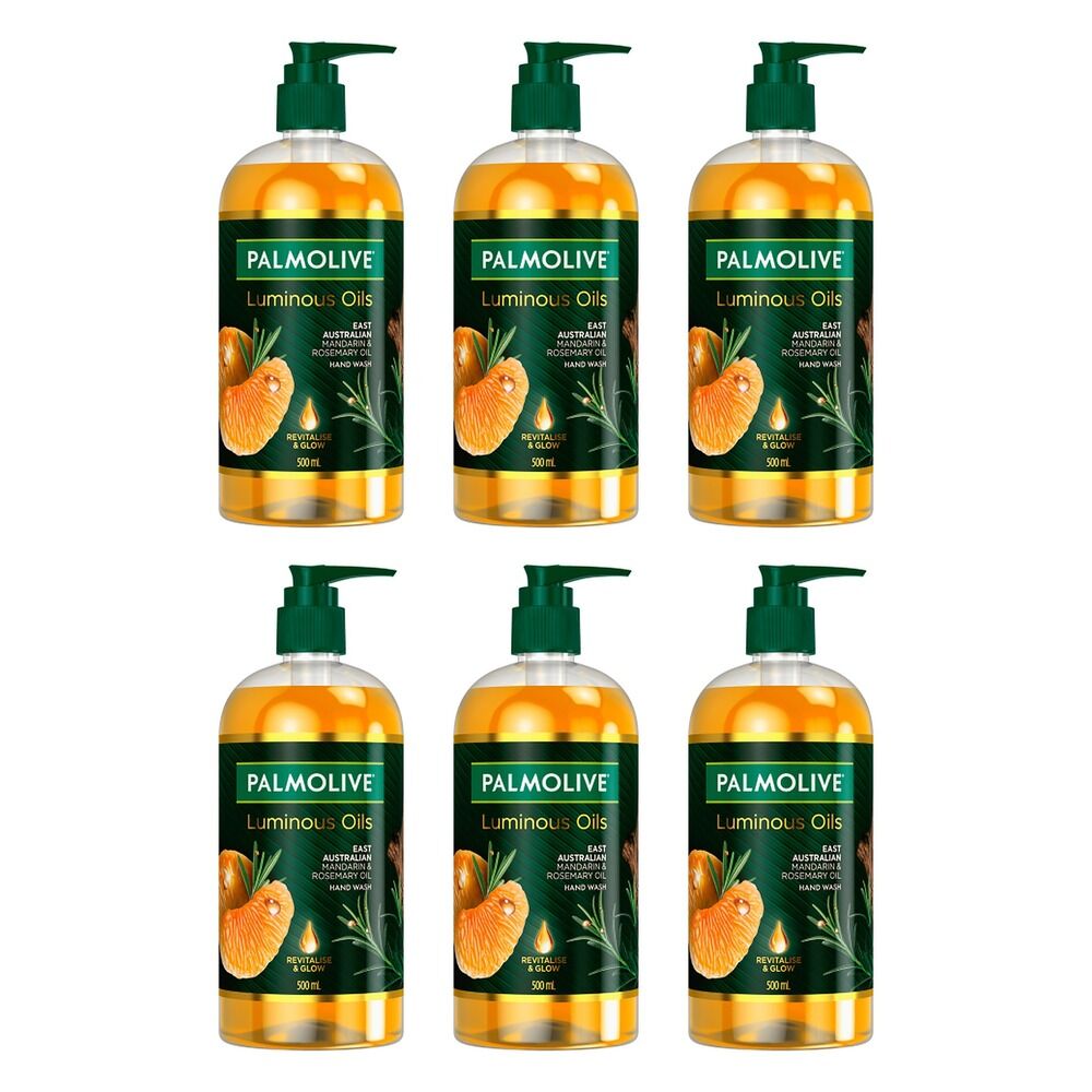 Palmolive Liquid Hand Wash Luminous Oils Mandarin 500mL x 3 Bundle of 6