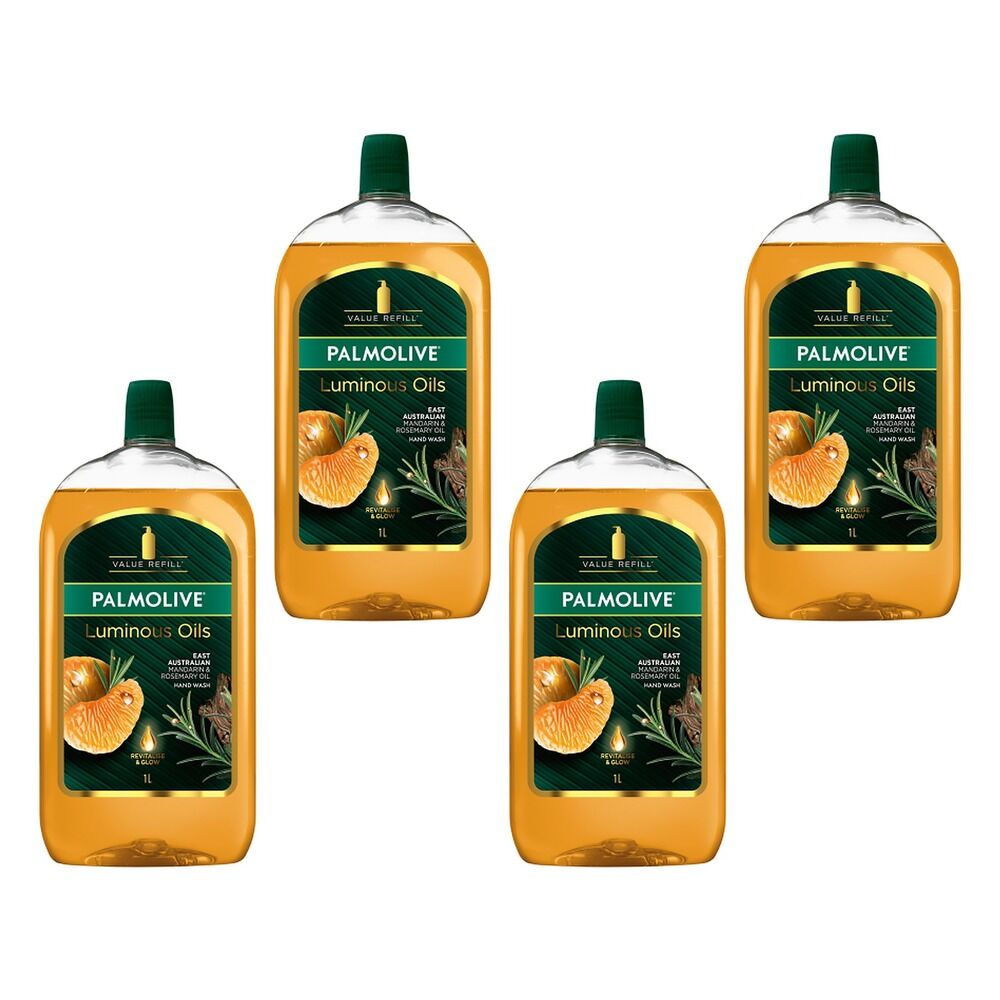 Palmolive Liquid Hand Wash Luminous Oils Mandarin 1L Pack of 4