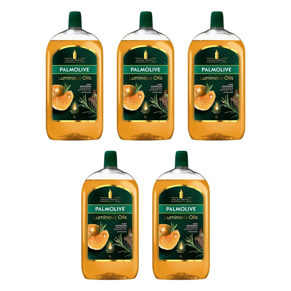 Palmolive Liquid Hand Wash Luminous Oils Mandarin 1L Pack of 5