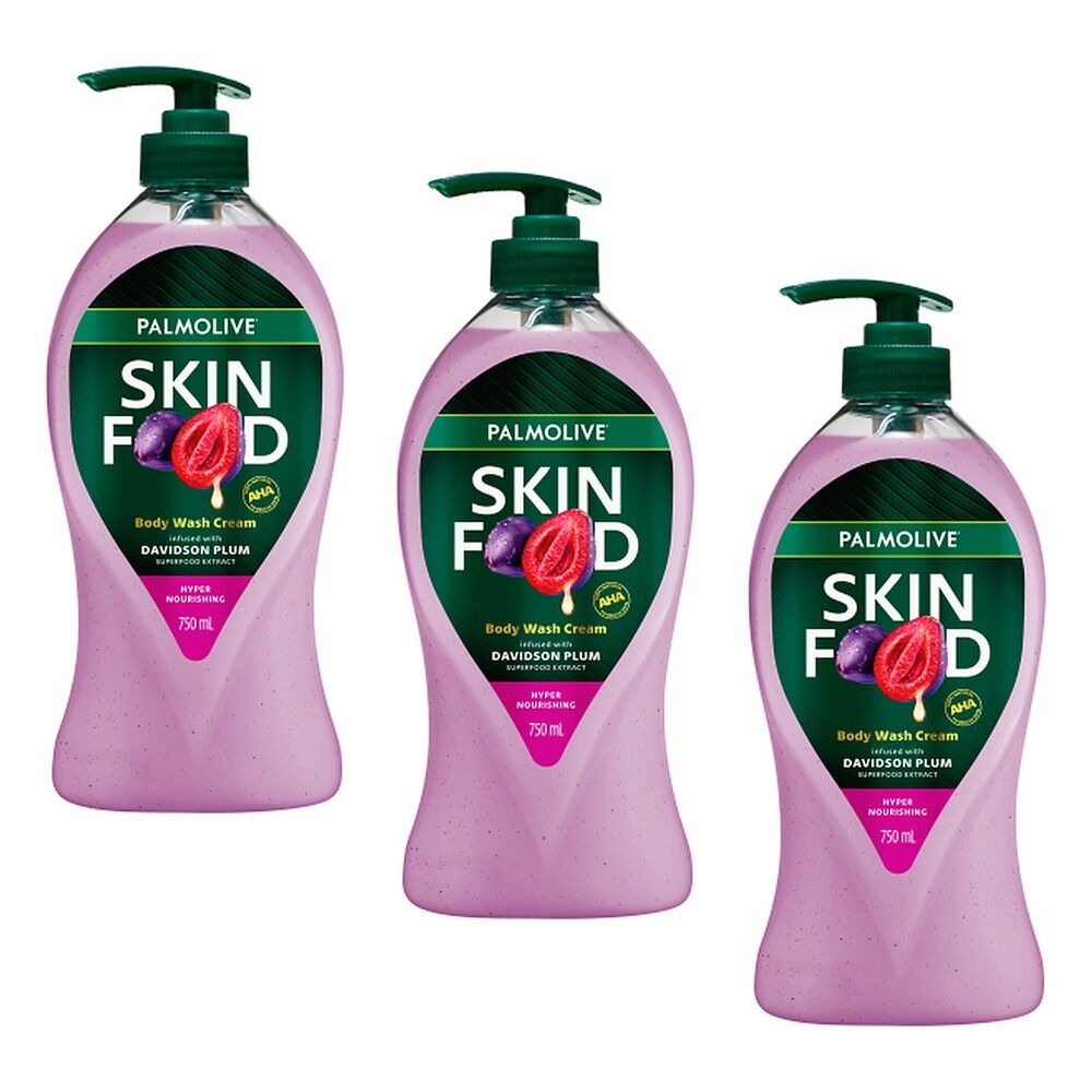 Palmolive Skin Food Body Wash Davidson Plum 750mL Pack of 3