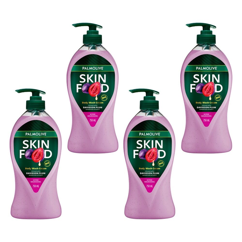 Palmolive Skin Food Body Wash Davidson Plum 750mL Pack of 4