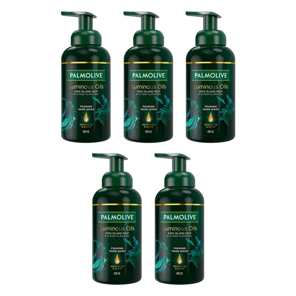 Palmolive Foam Hand Wash Luminous Oils Kelp 400mL x 3 Bundle of 5