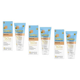 Hamilton Everyday Face Medium Tint SPF 50+ Sunscreen Lotion 75g Pack of 3