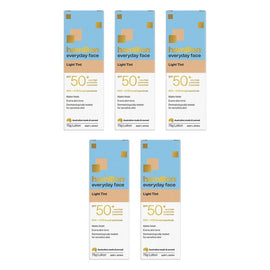 Hamilton Everyday Face Light Tint SPF 50+ Sunscreen Lotion 75g Pack of 5