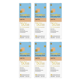 Hamilton Everyday Face Light Tint SPF 50+ Sunscreen Lotion 75g Pack of 6