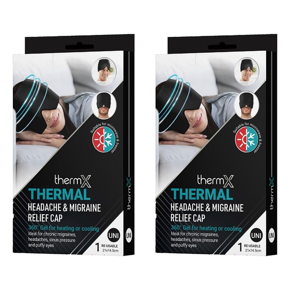 Thermx Thermal Headache & Migraine Relief Cap Pack of 2