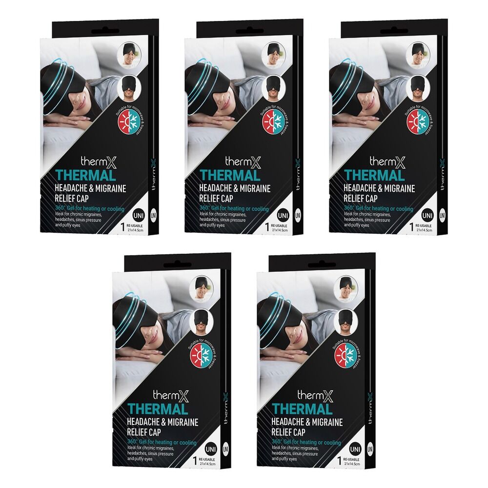 Thermx Thermal Headache & Migraine Relief Cap Pack of 5
