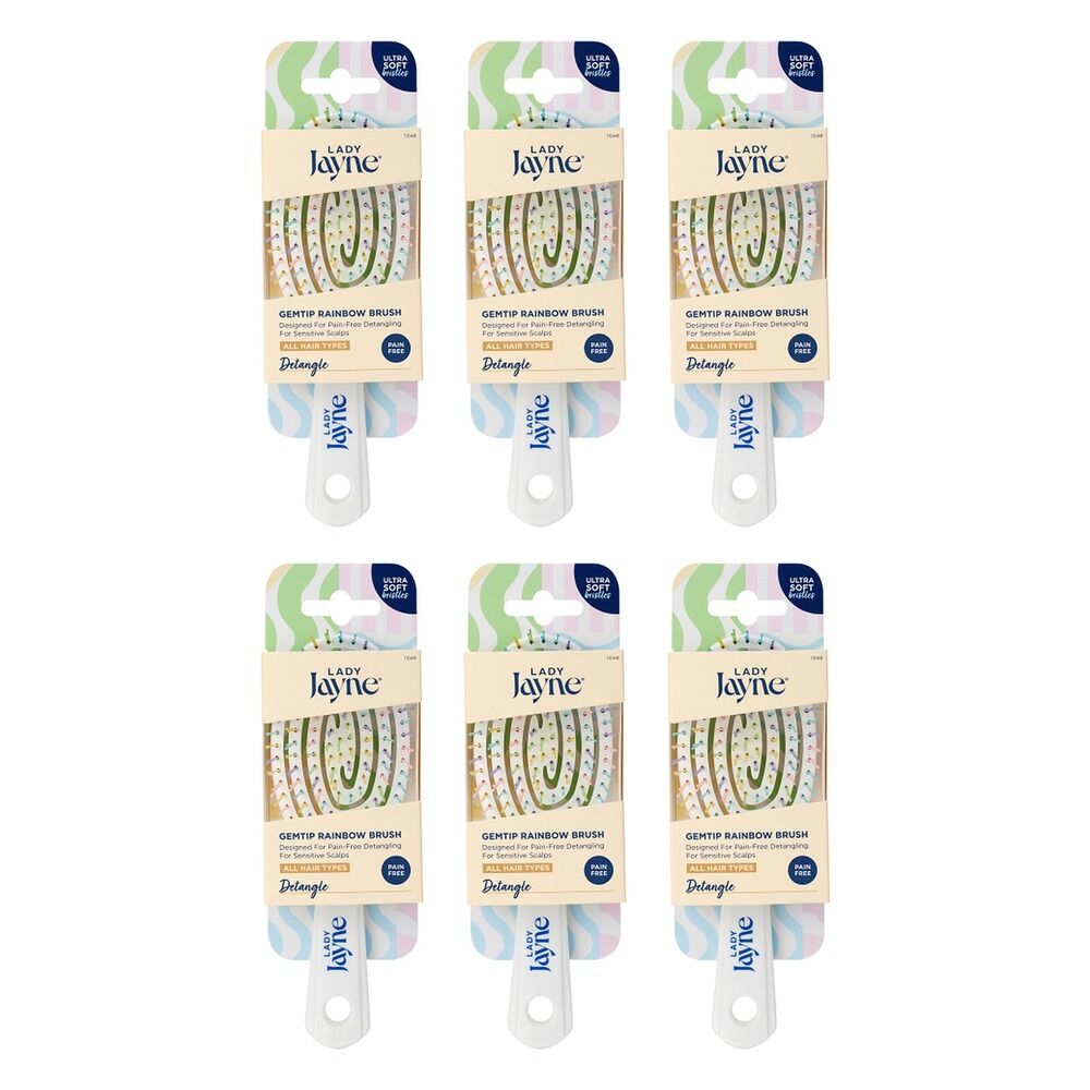 Lady Jayne Gemtip Rainbow Brush Pack of 6