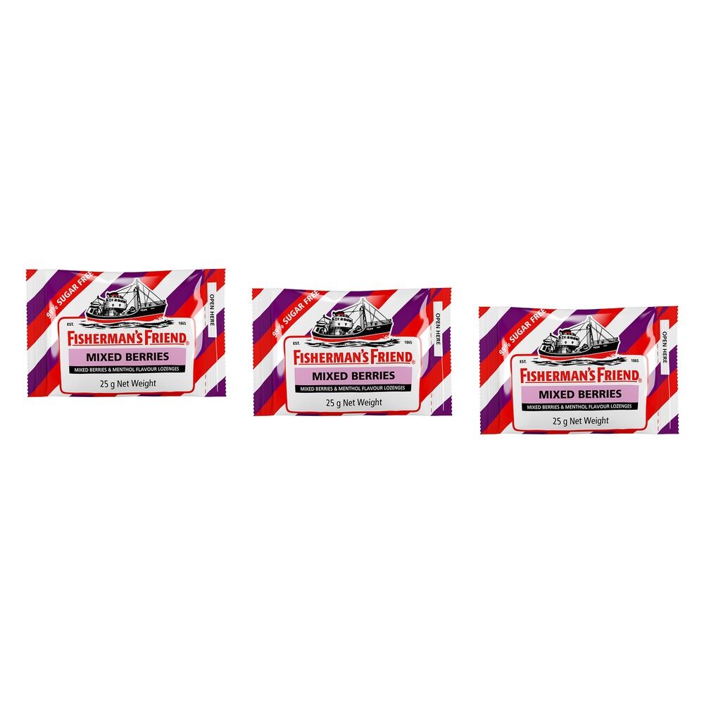 Fisherman's Friend Mixed Berries Lozenges 25g x 12 Bundle of 3