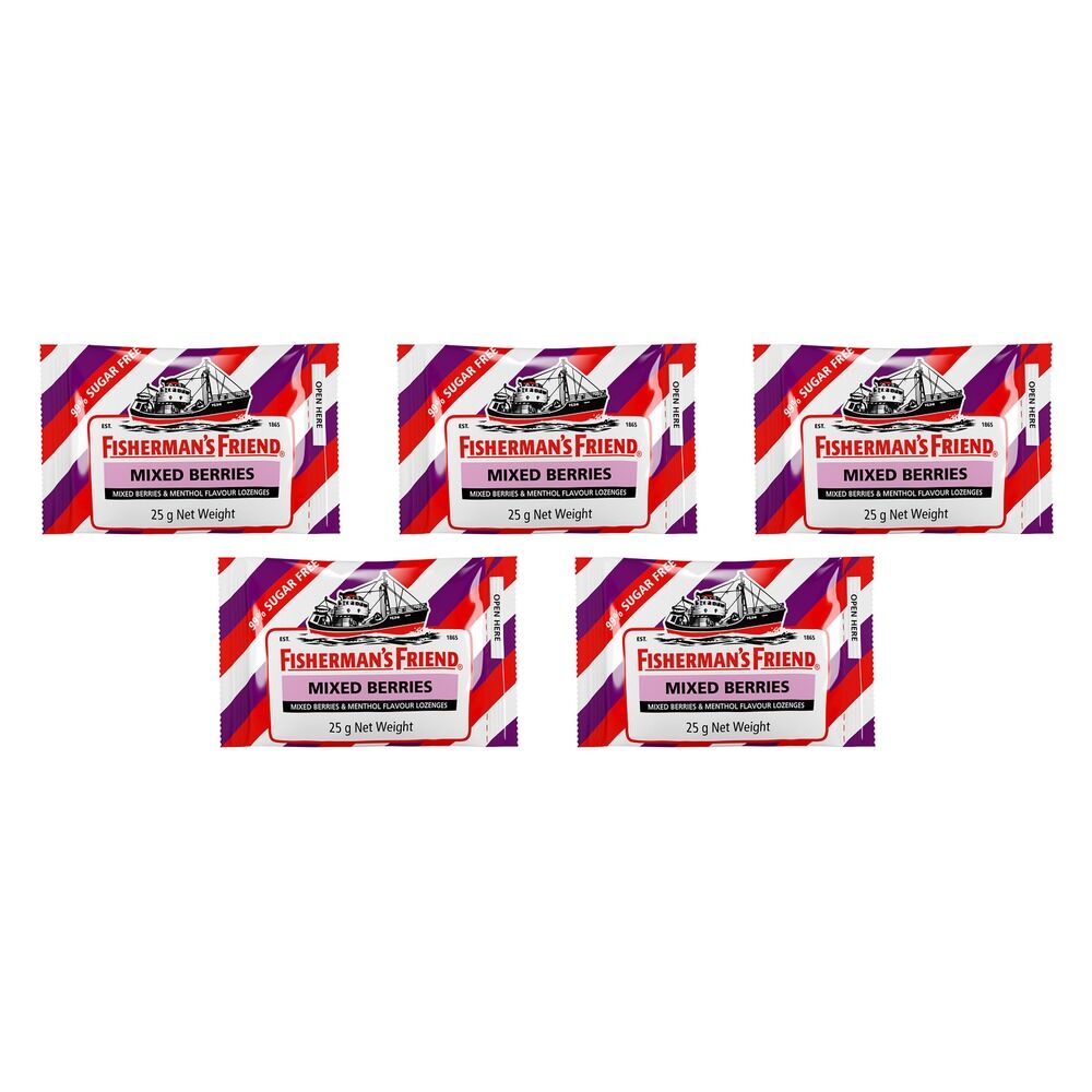 Fisherman's Friend Mixed Berries Lozenges 25g x 12 Bundle of 5