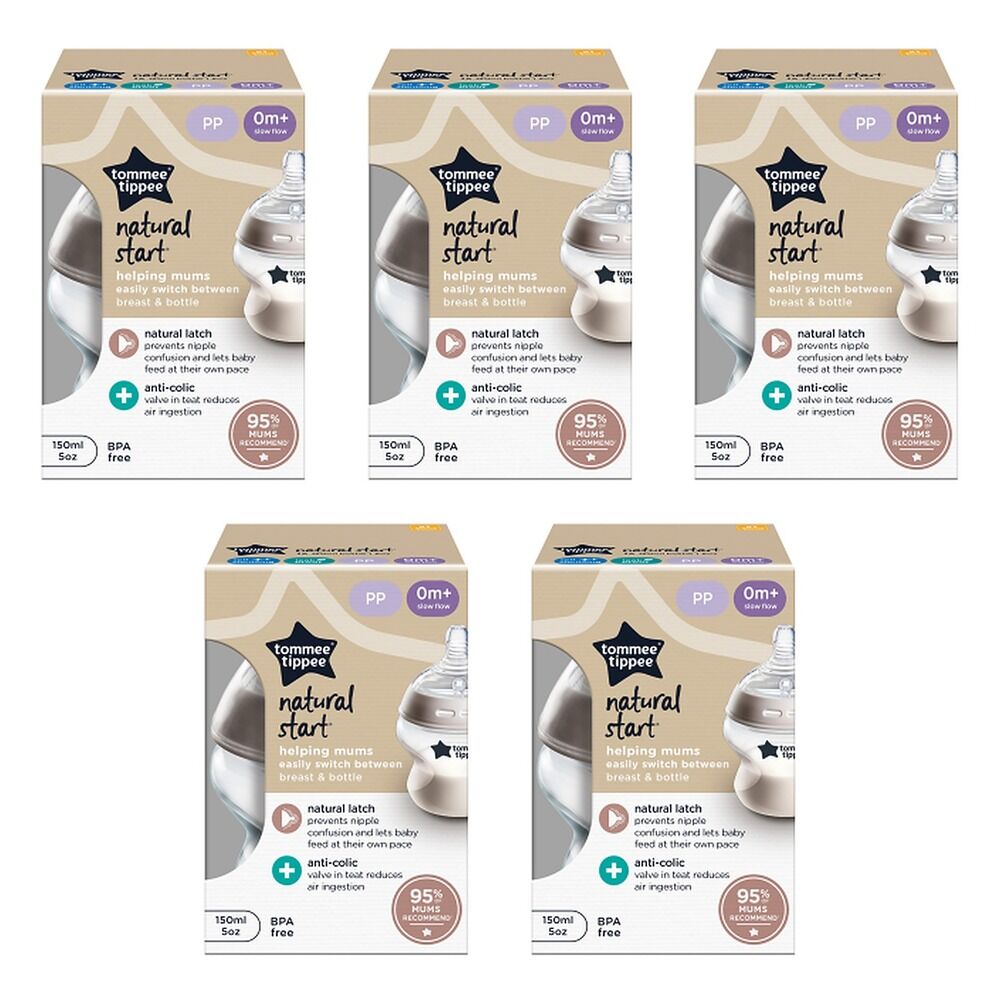 Tommee Tippee Natural Start Bottle 150mL Pack of 5
