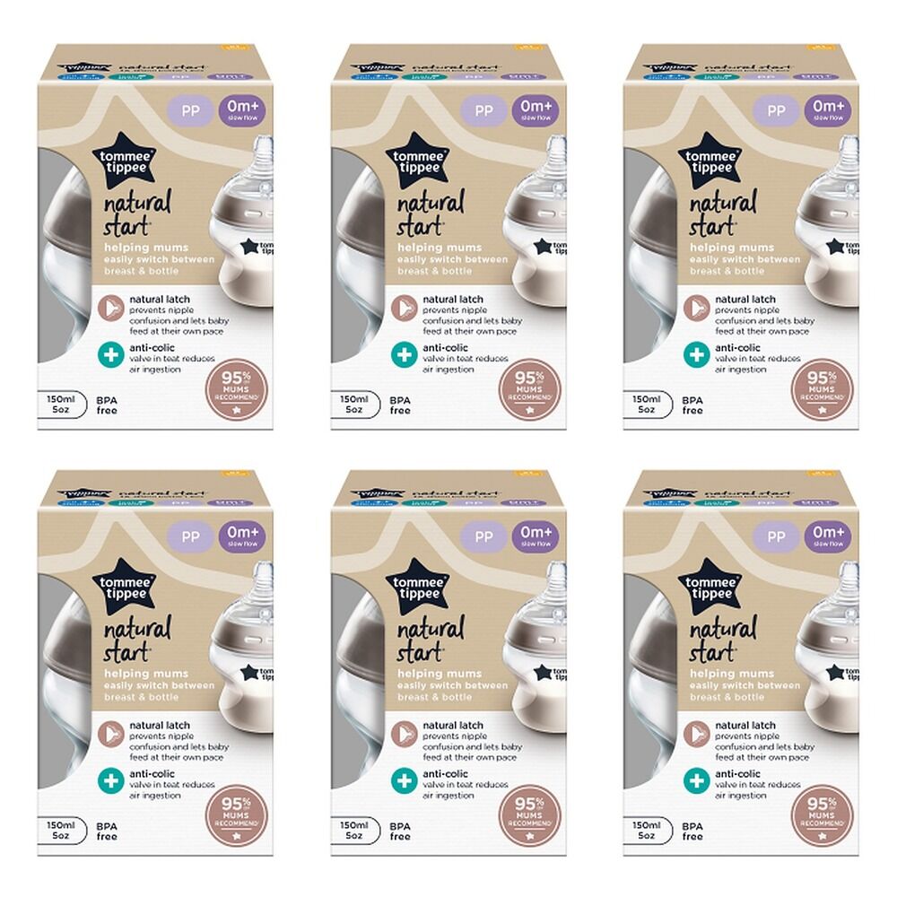 Tommee Tippee Natural Start Bottle 150mL Pack of 6