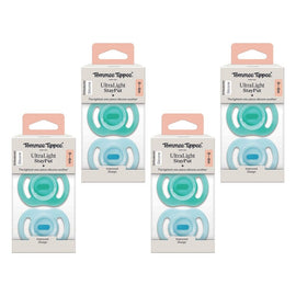 Tommee Tippee UltraLight StayPut Soother 0-6 Months 2 Pack Bundle of 4