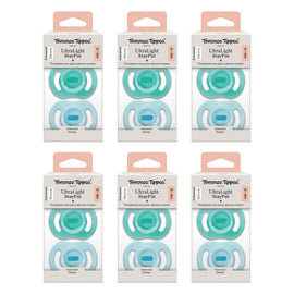 Tommee Tippee UltraLight StayPut Soother 0-6 Months 2 Pack Bundle of 6