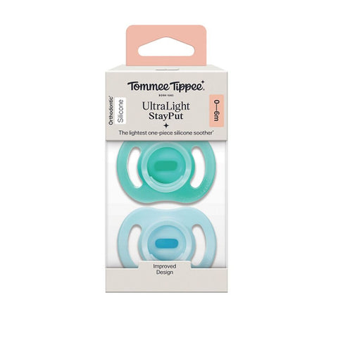Tommee Tippee UltraLight StayPut Soother 0-6 Months 2 Pack
