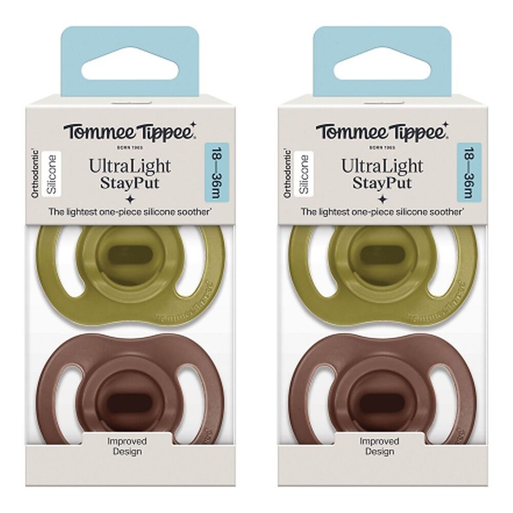 Tommee Tippee UltraLight StayPut Soother 18-36 Months 2 Pack Bundle of 2