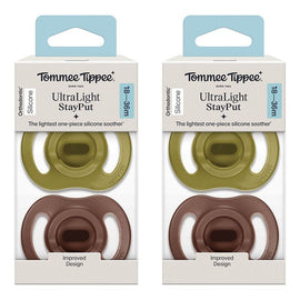 Tommee Tippee UltraLight StayPut Soother 18-36 Months 2 Pack Bundle of 2