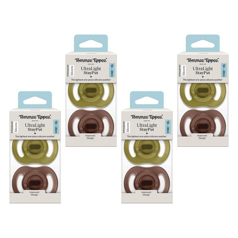 Tommee Tippee UltraLight StayPut Soother 18-36 Months 2 Pack Bundle of 4
