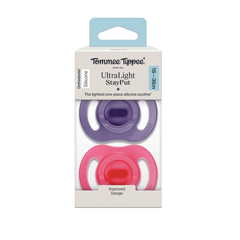 Tommee Tippee UltraLight StayPut Soother 18-36 Months 2 Pack