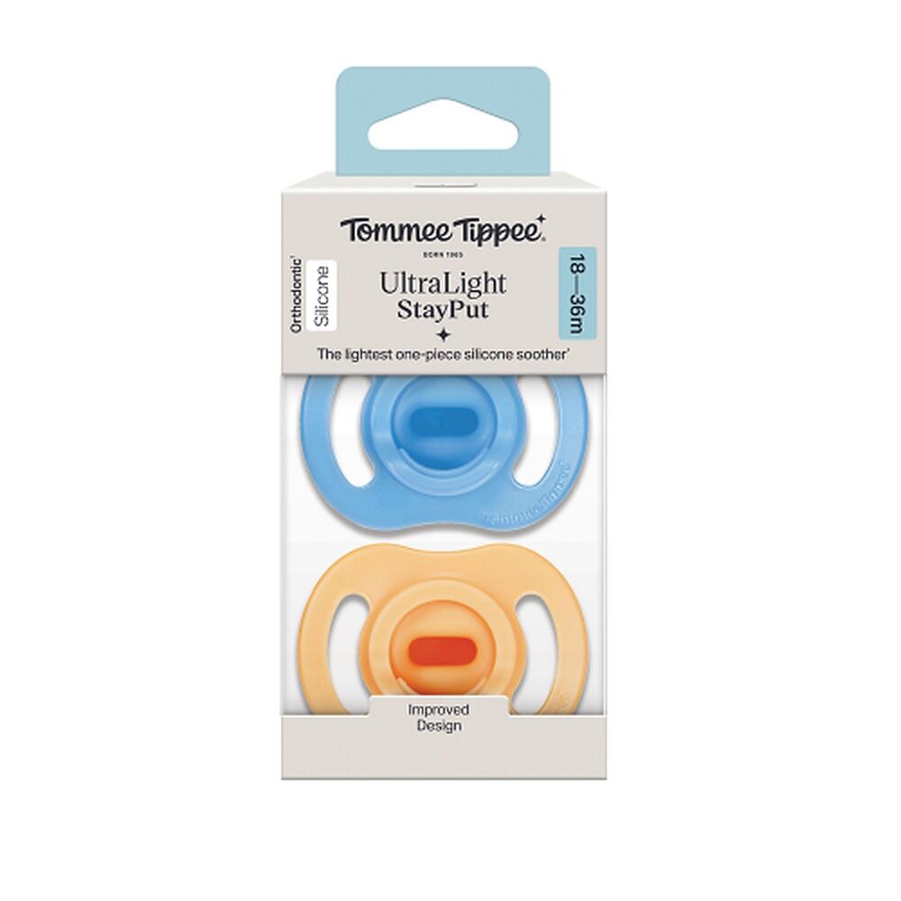 Tommee Tippee UltraLight StayPut Soother 18-36 Months 2 Pack